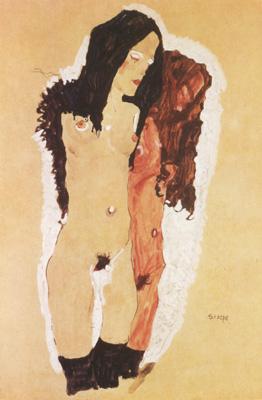 Egon Schiele Two Reclining Girls (mk12) France oil painting art